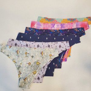 SHEIN Womens Multi Mixed Print Seamless Set of Six Panty